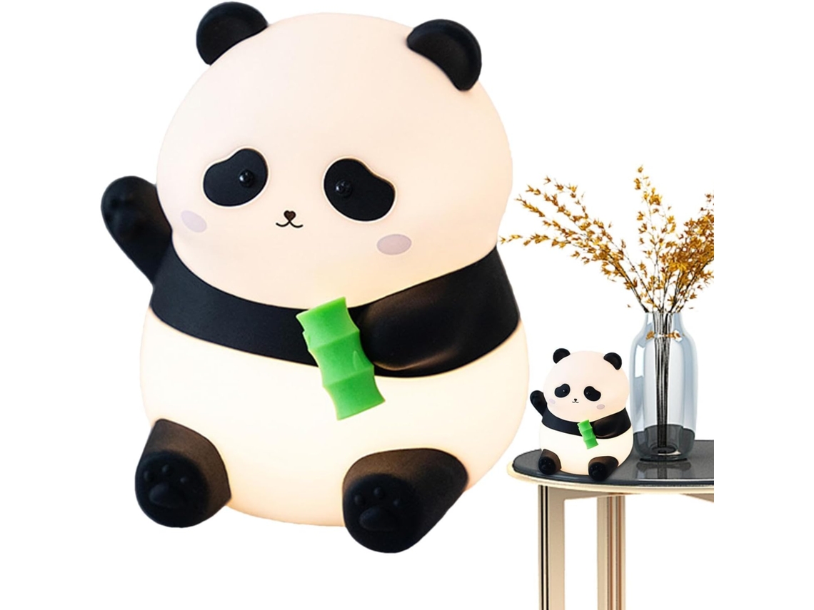 Luz noturna Panda Touch com controle por toque, luz sólida E