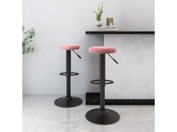 Vidaxl Bancos De Bar 2 Pcs Veludo Rosa