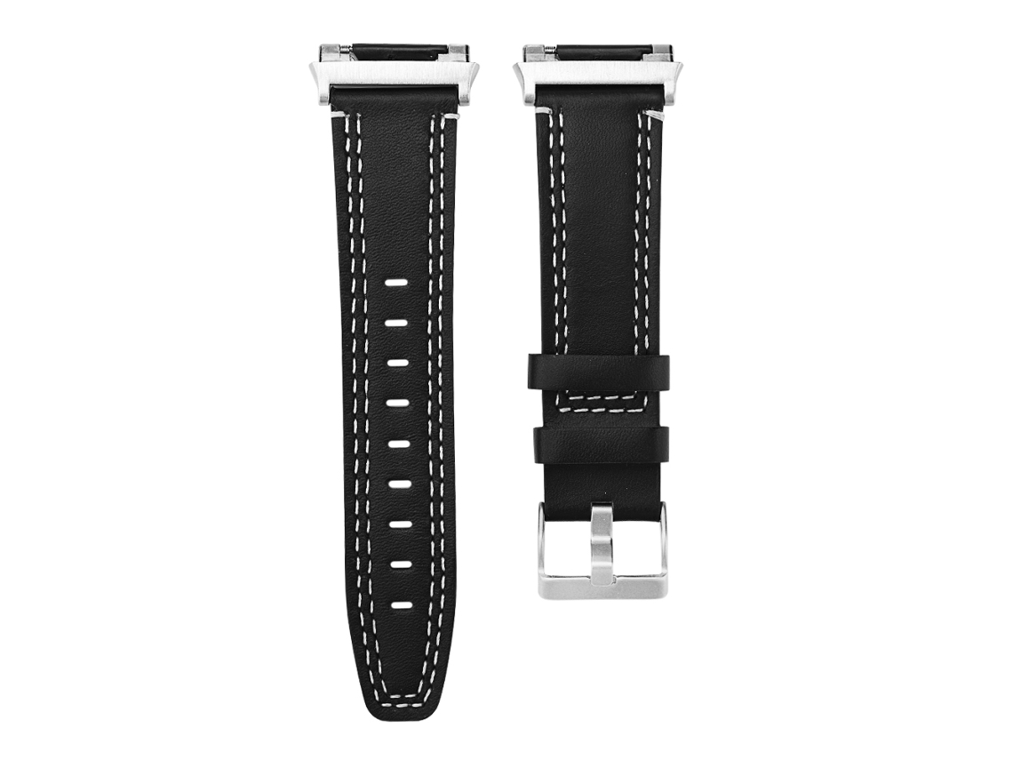 Pulseira de Substituição para Smartwatch EOOCOO compatível com Fitbit Ionic em aço inox e couro