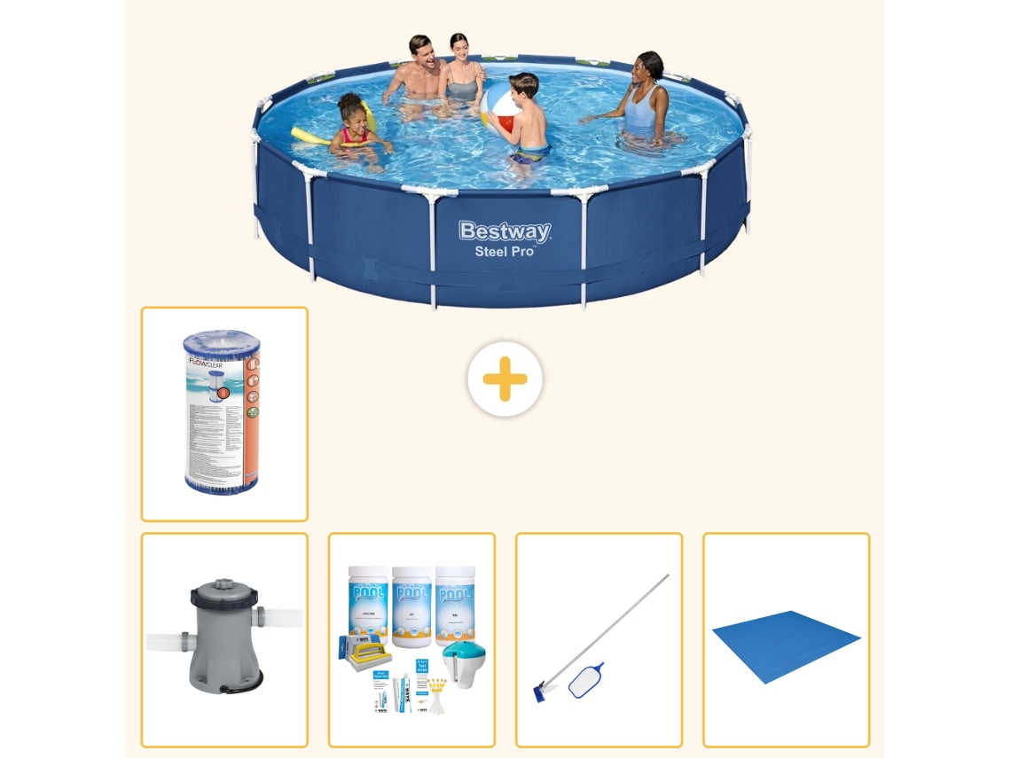 Bestway Piscina Bestway Steel Pro Redonda - 396x84 Cm - 6-peças S22112