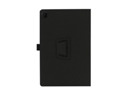 Capa De Couro Vertical Duas Dobras Com Descanso De Mão Halinuia, Cor Preta Para Tcl Tab 10l Gen 2 10,1 Polegadas