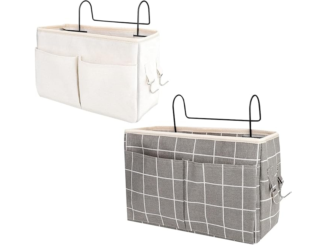 Conjunto De 2 Sacos Impermeáveis Para Armazenamento De Roupa De Cama Com 3 Bolsos