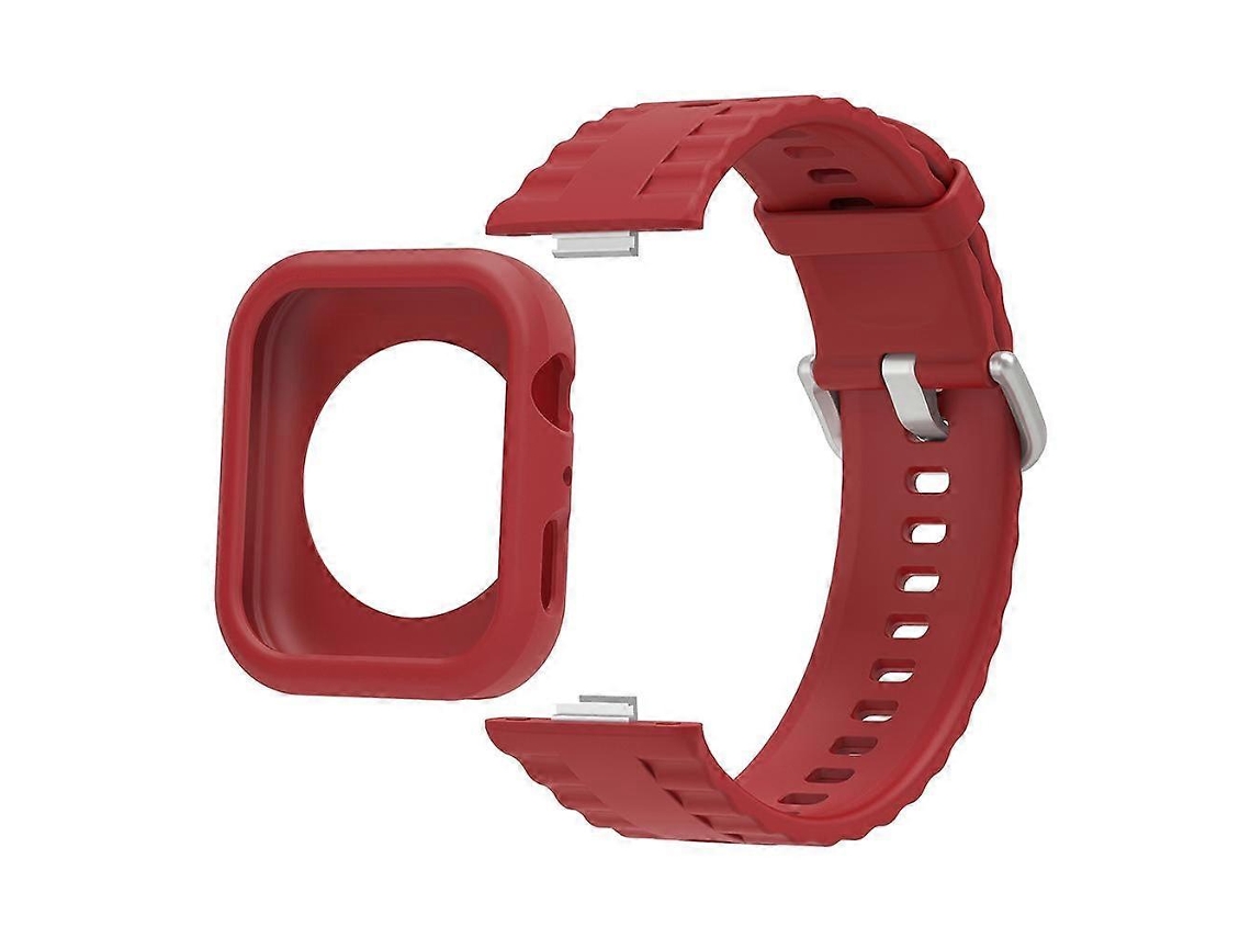 Capa De Silicone Para Relógio Com Pulseira De Silicone Integrada Com Textura Ondulada
