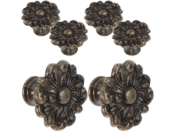 Conjunto De 6 Puxadores Decorativos Para Gavetas, Cômodas, Guarda Roupas E Armários, Com Um Furo, Ideais Para Móveis De