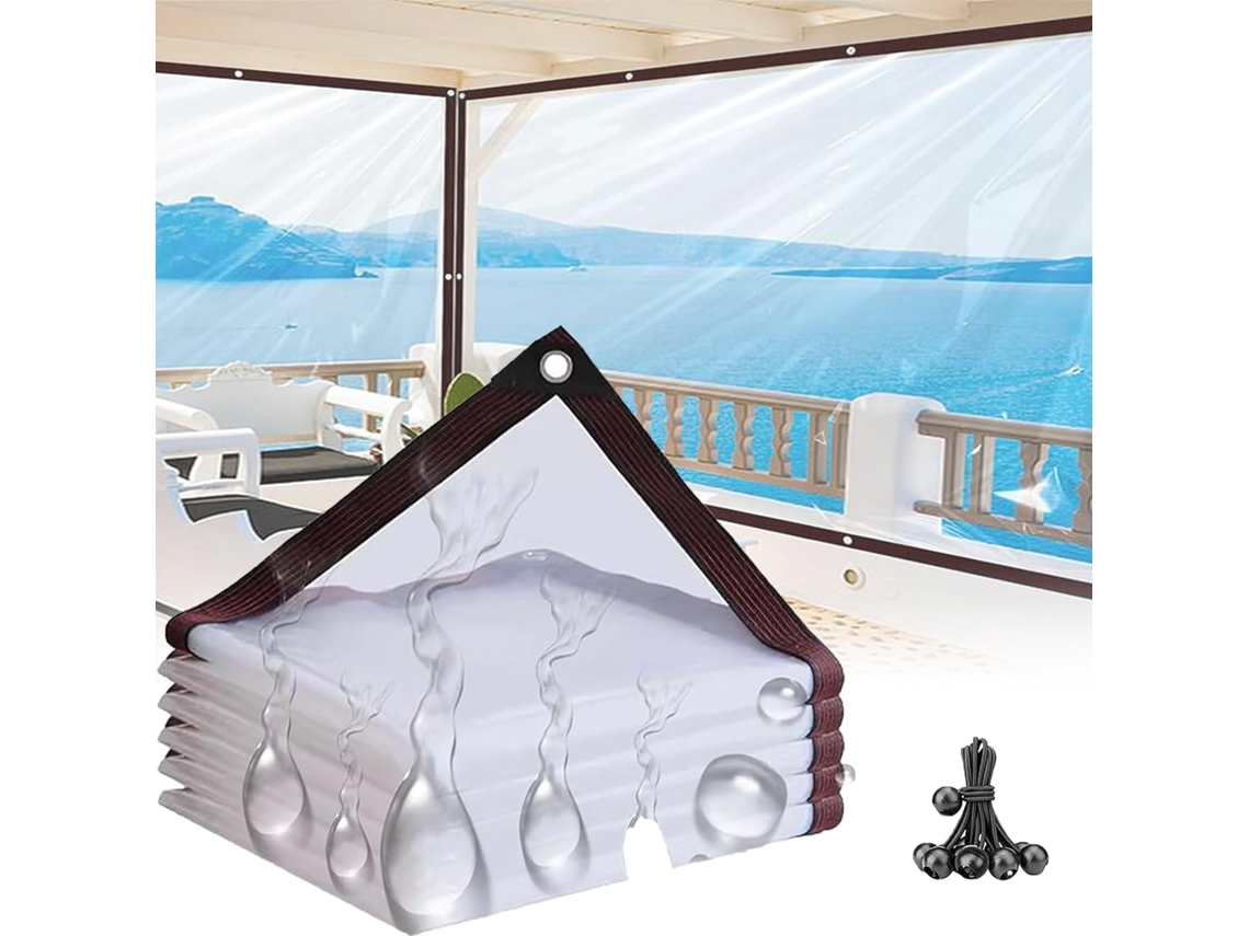 4x7 Ft, Clear Tarp Heavy Duty Waterproof Plastic Tarps 0 18mm Snowproof Pvc With Grommets, 4ft 5ft 6ft 7ft 8ft 9ft 10ft