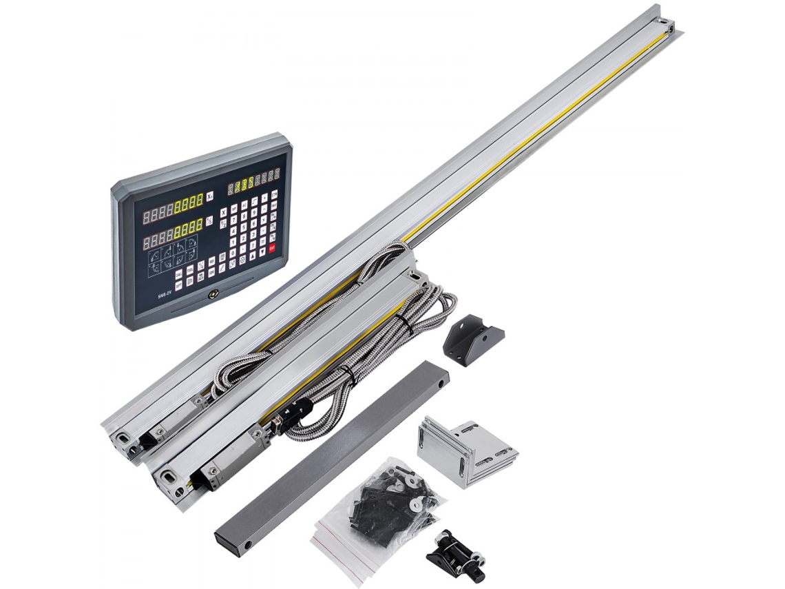 Kit TEKMAQUINAS de Régua Electrónica Digital com 2 Eixos e Escalas 250mm e 1000mm