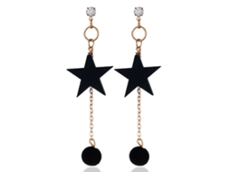 Brincos Liga Zinco Estrela Bola Cabelo Decorativos Simples Modernos