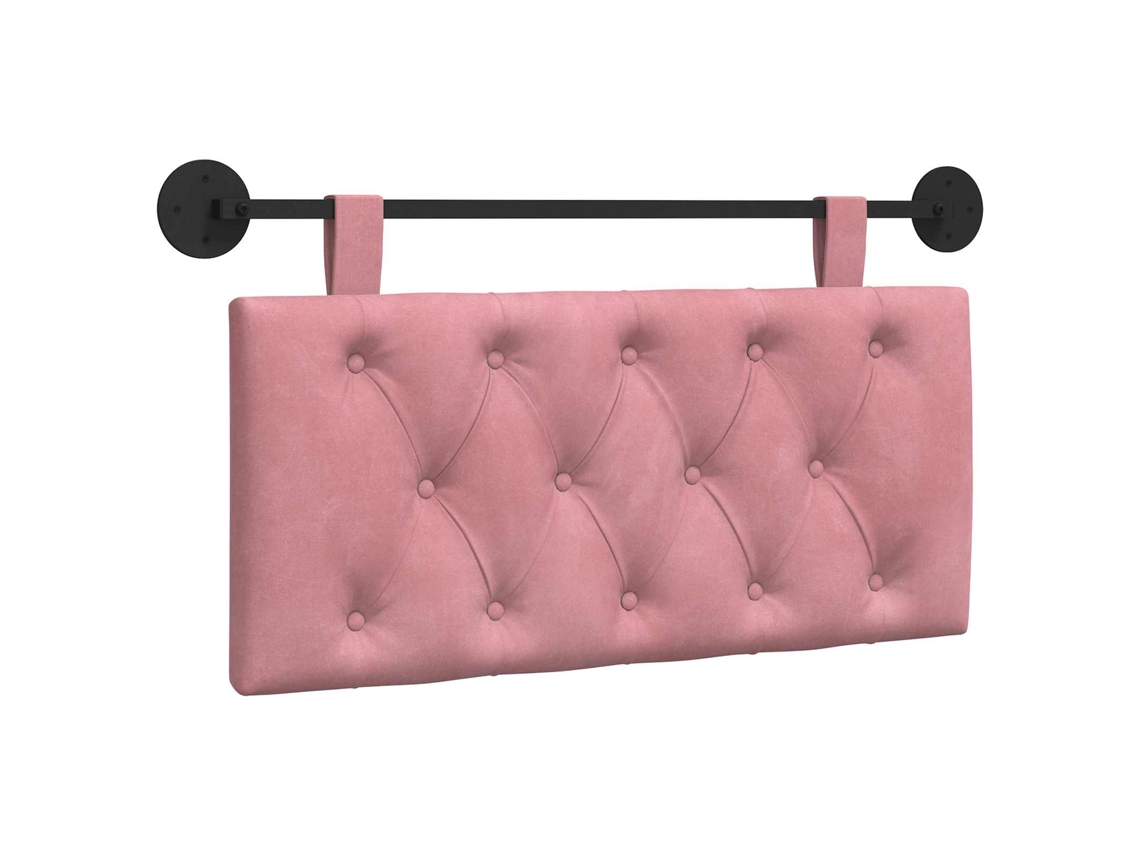 Conjunto 1 Cabeceira Moderna Vidaxl Rosa Veludo (100 X 55 X 7 Cm)