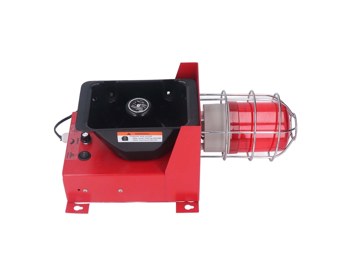 Alarme Industrial De Ruído E Luz Laxiscreed Com Volume De 130 Db E 3 Tons Variados