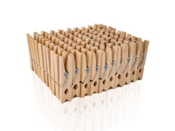 100 Pinças De Roupa De Madeira De Abeto Natural (4,5*0,7cm)