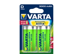 Conjunto De 2 Pilhas D 1.2 V Recarregáveis Com Tecnologia Nimh E Capacidade 3000 Mah