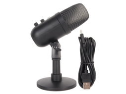 Microfone Condenser Usb com Controle de Ganho, Giratório 360° e Sistema Dsp Rgb para Pc com S/MARCA