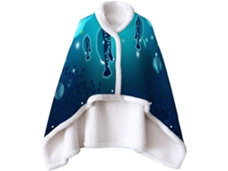 Manta de Lã Sherpa Fansu Grossa Macia Estampada com Botões em Microfibra Ideal para o Inverno Adultos e Crianç