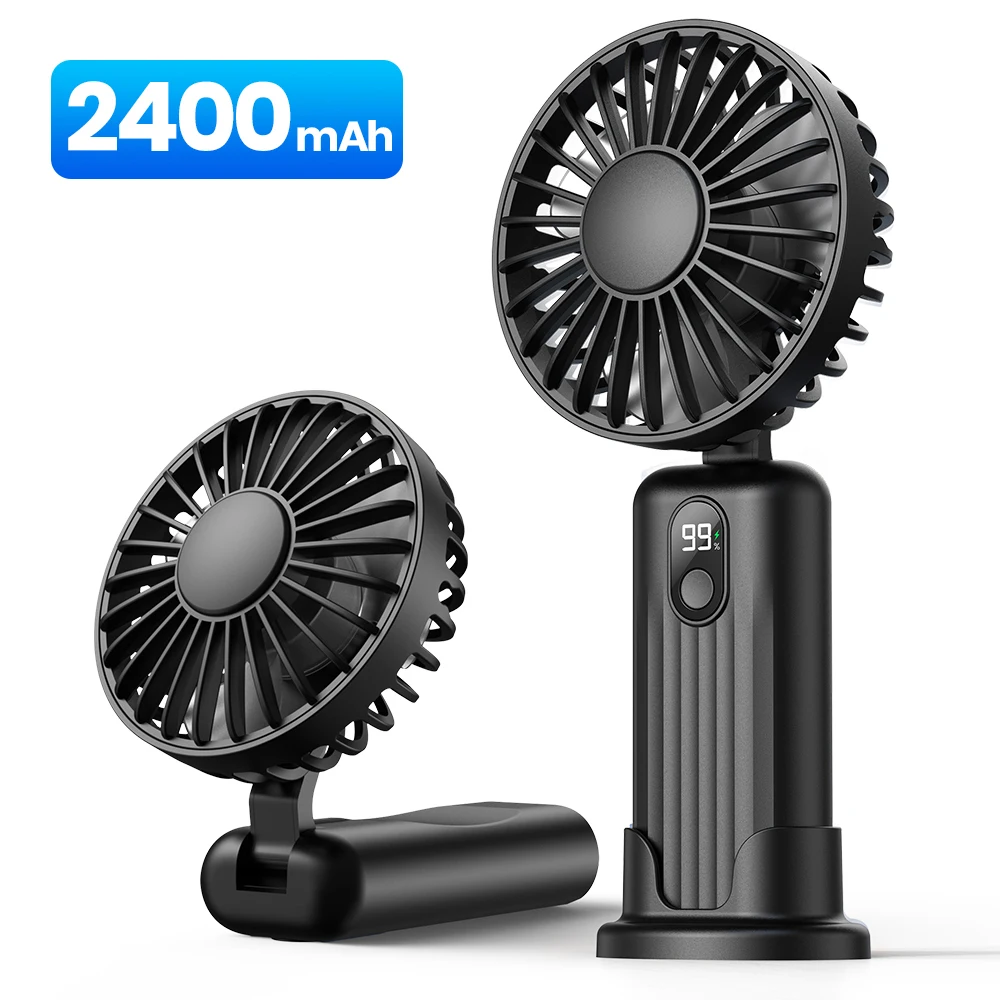 (preto 2400mah) Mini Ventilador Portátil Usb De 5000mah