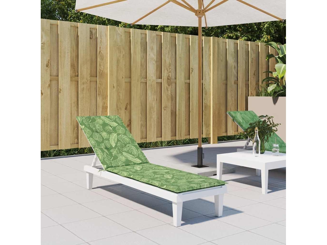 Vidaxl Almofadão P/ Cadeira De Terraço Tecido Oxford Padrão Folhas