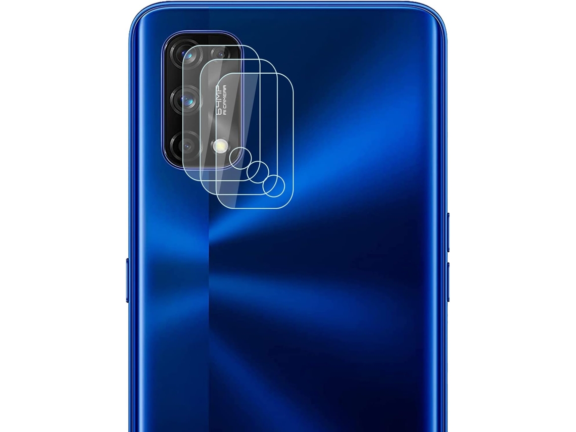 Conjunto de Lentes para Telefone Protetor Filme Proteção para Realme Realme 7 5G HONGWE. Vidro Temperado (3un)