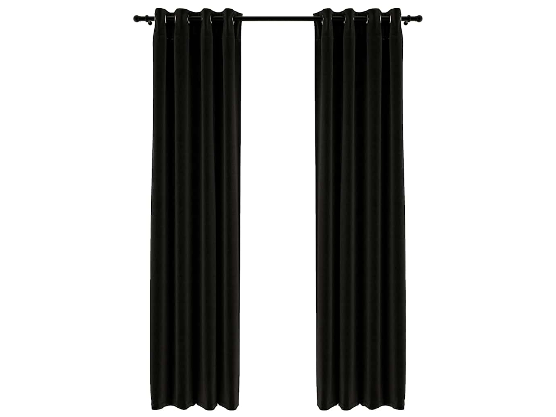 Curtain, Curtains Vidaxl Antracite Tecido (140 X 245 Cm)