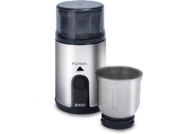 Moinho de Café SOGO MOL-SS-5233 (Capacidade: 85 g - 160 W) — Ideal para molhos, especiarias, café , frutos secos, etc..
Corpo em aço inox
2 copos com aço inox apropriados para diferentes alimentos
Capacidade de cada copo: 85g
Sistema de segurança