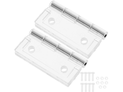 Conjunto De 2 Dobradiças Acrílico Para Armários Com Parafusos,