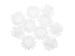 Clips de plástico branco para limpador de para-brisa, pacote com 10 unidades, compatíveis com estradas.