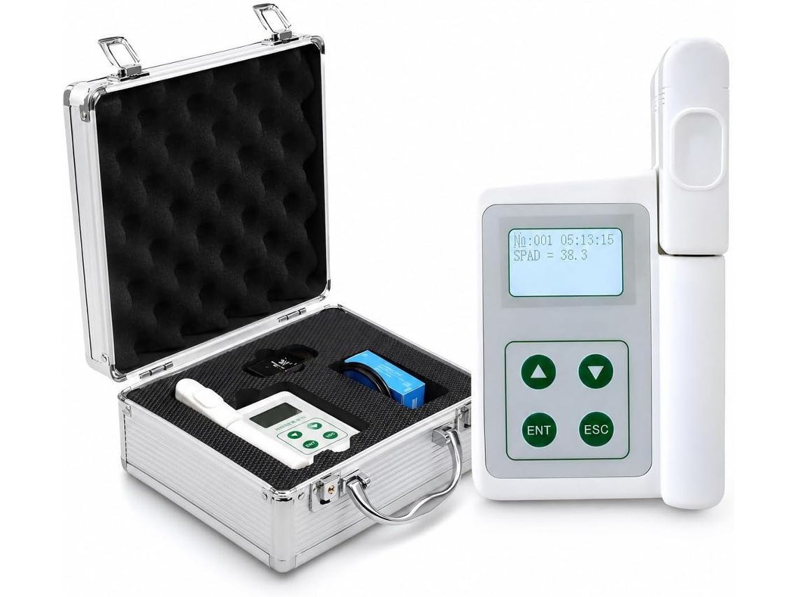 Medidor De Clorofila E Testador Nutrientes Para Plantas, Portátil Digital, Com Temperatura Foliar Capacidade
