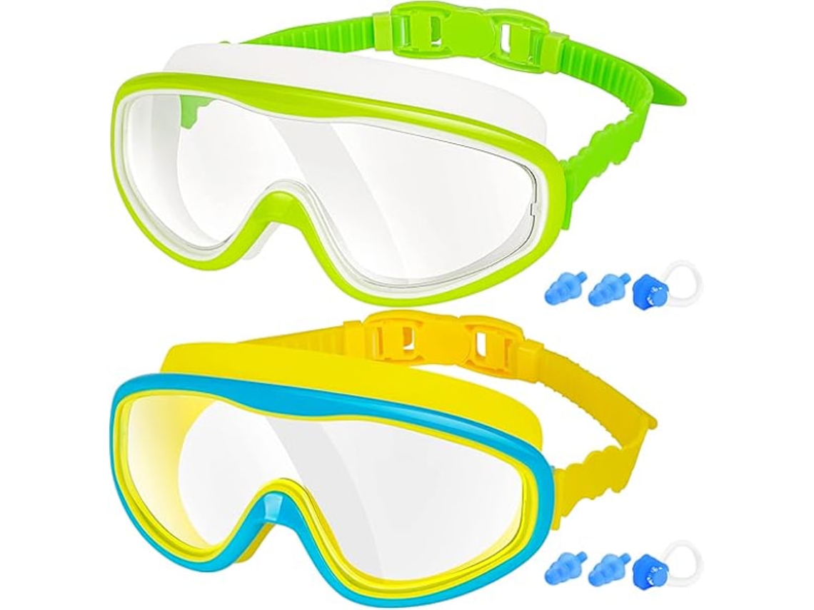 Conjunto com 2 Óculos de Natação Infantis, Ideais para Crianças e Pré adolescentes de 3 a 15 Anos AQUAFORGE