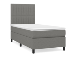 Box Spring Bed, Box Spring Beds Vidaxl Cinzeto Tecido (90 X 200 Cm)