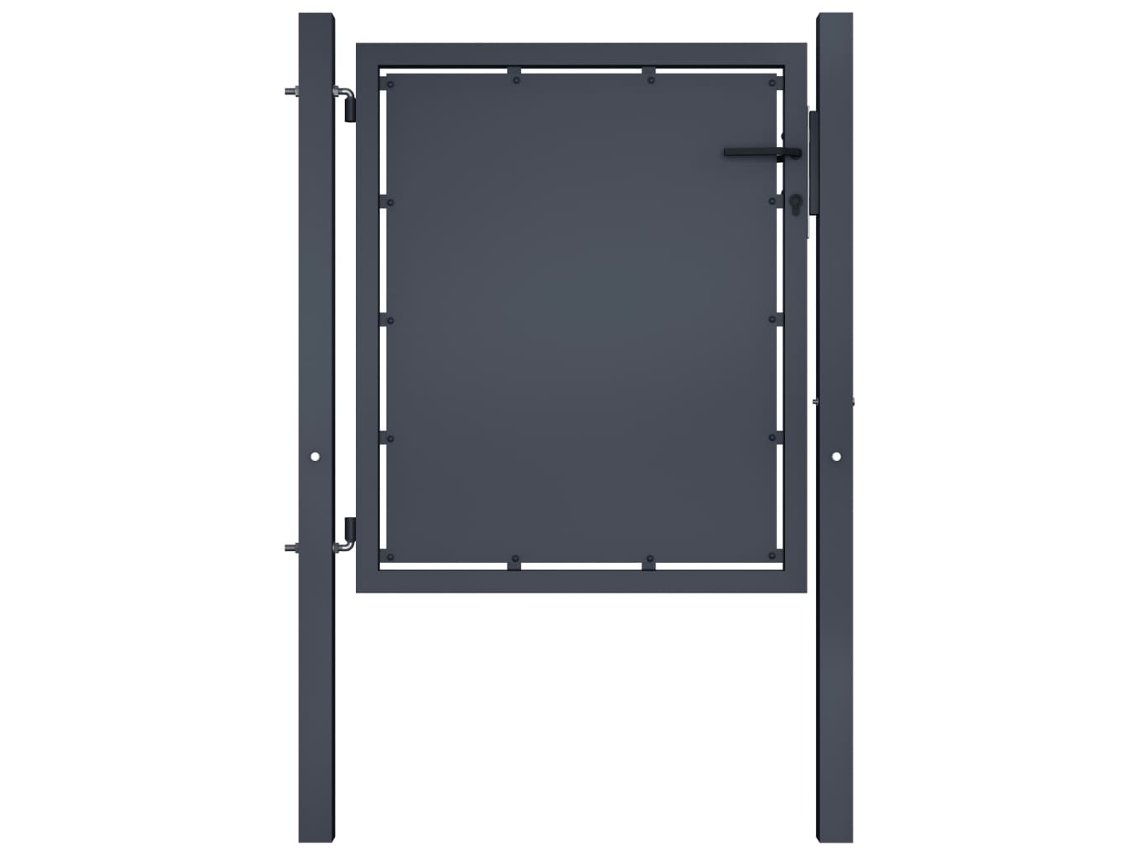 vidaXL Portão de jardim 100x100 cm aço antracite