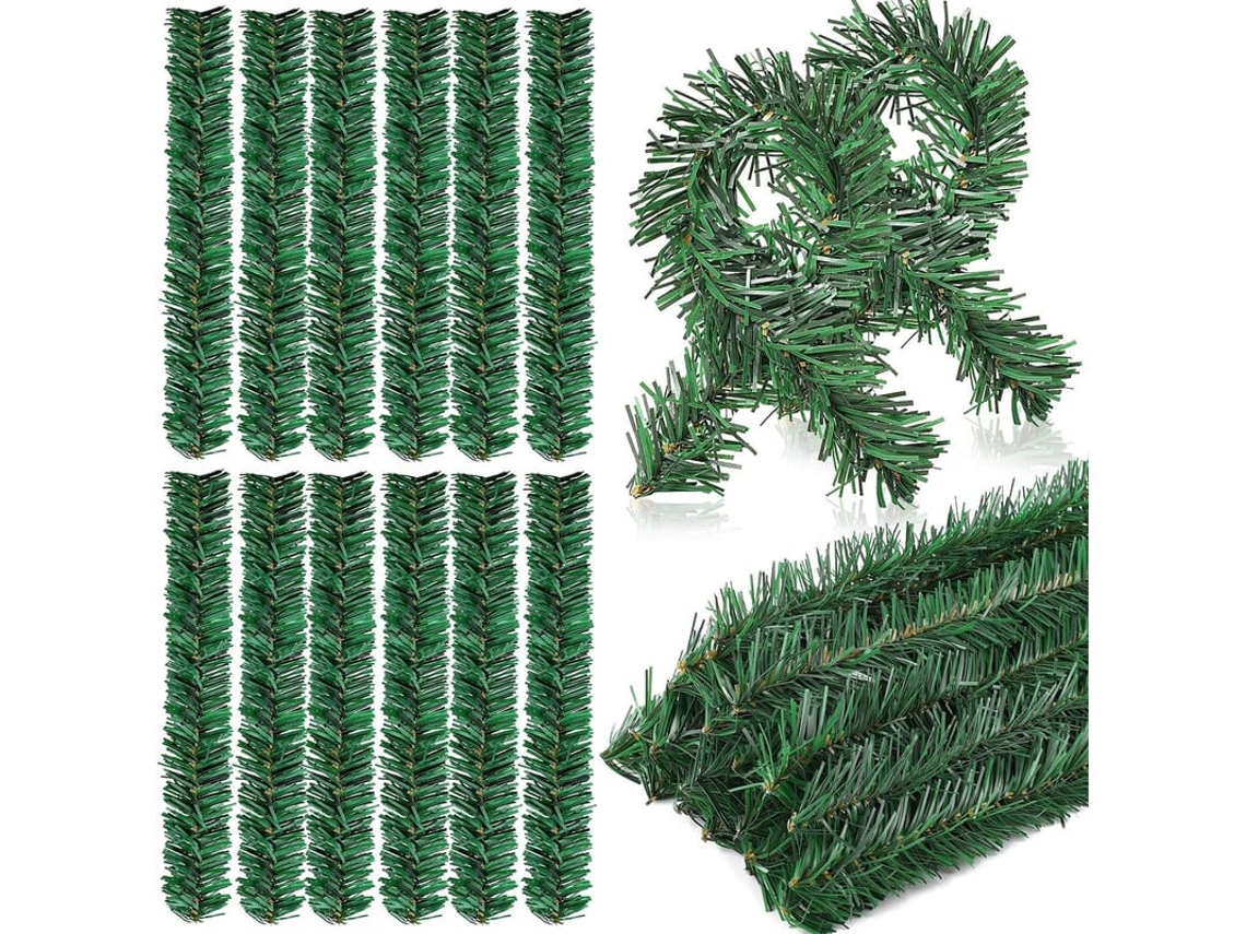 30 Unidades 14 Polegadas Barras De Madeira Noel Pine, Agulhas De Pinheiro Artificial Decorativas Flexíveis
