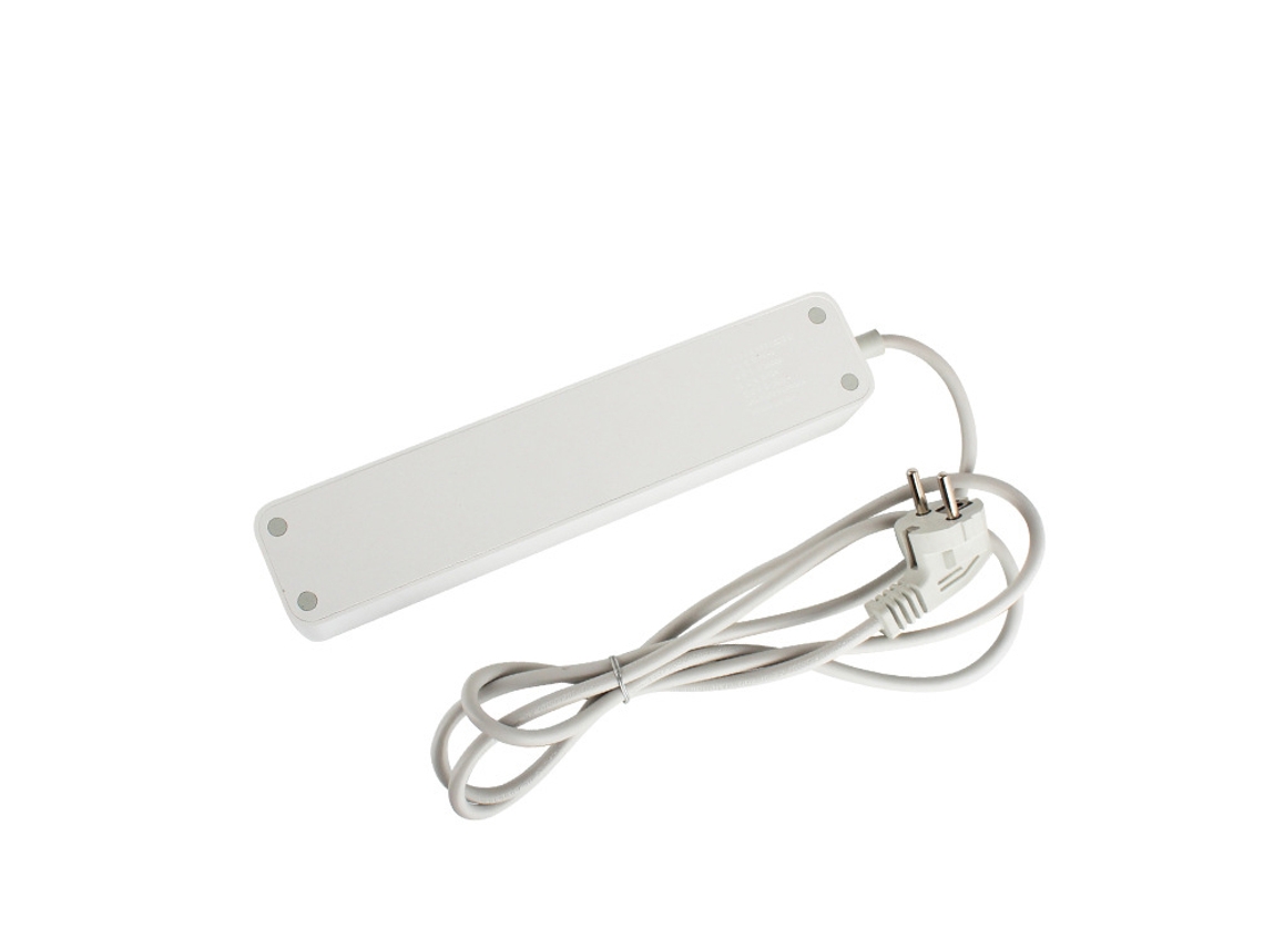 Extensão elétrica Yuemuda European Padrão (3 portas USB, multifuncional, cabo de compressão de 2 metros)