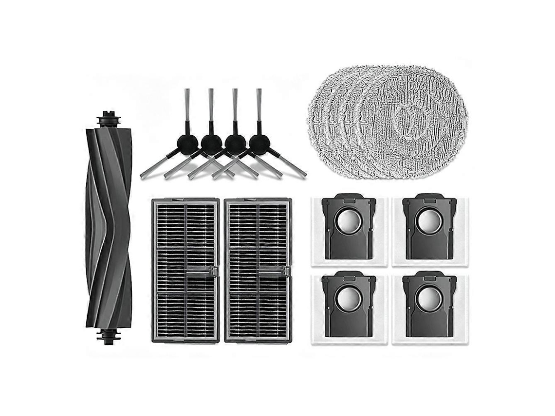 Conjunto De 15 Peças De Acessórios Para Aspirador Robô Dreame L40s Ultra Ce / L40s Ultra Ae: Escova, Esfregão, Filtro E Saco De Pó.