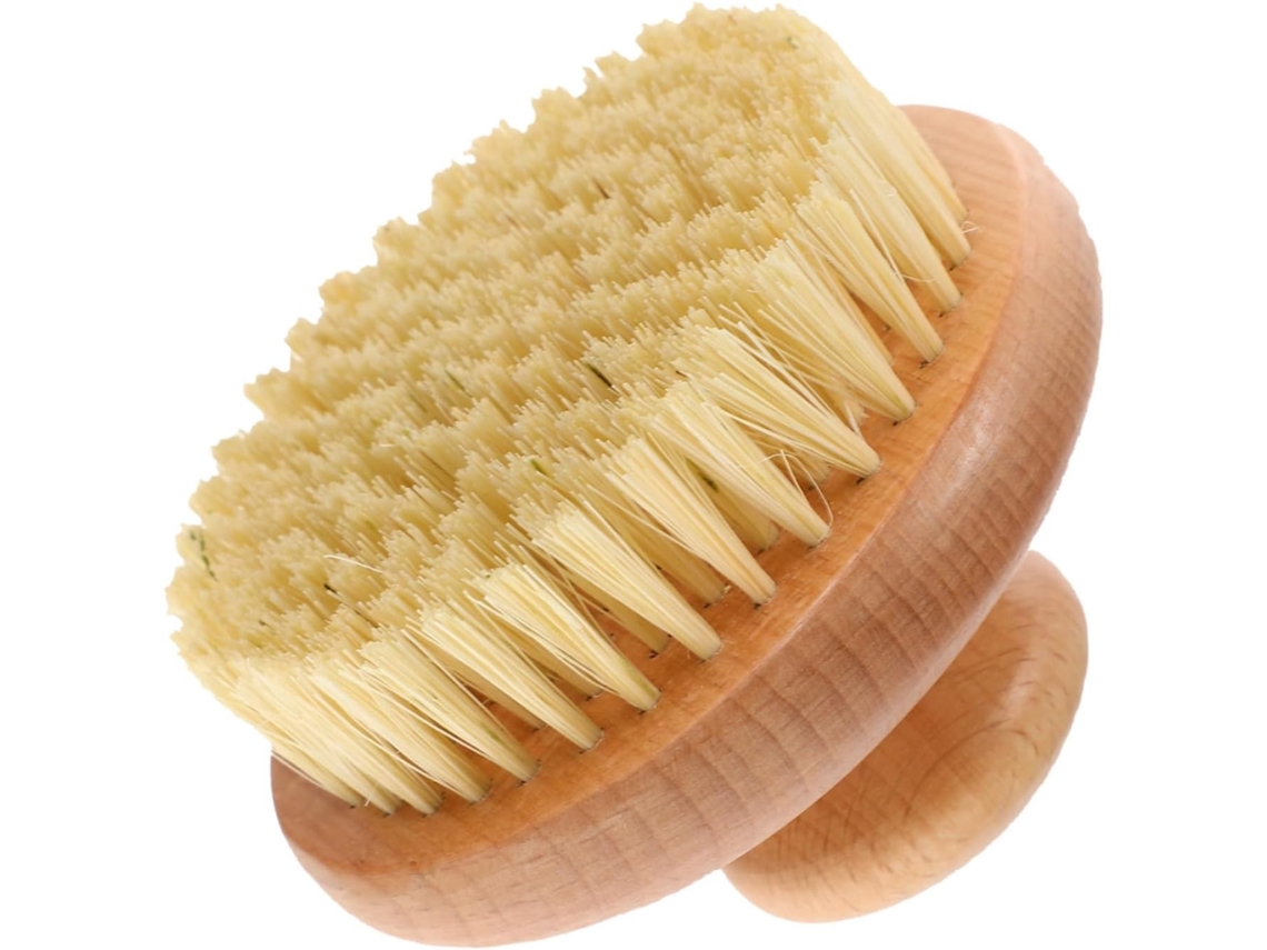Escova Esfoliante Corporal Com Cabo Redondo, Material Sintético Leve, Para Uma Massagem Relaxante No Banho Em Casa