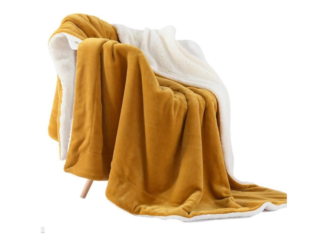 2026 manta Sherpa Suave Reversível de Microfibra Quente para Cama/sofá 60x80 Polegadas Laranja Gengibre