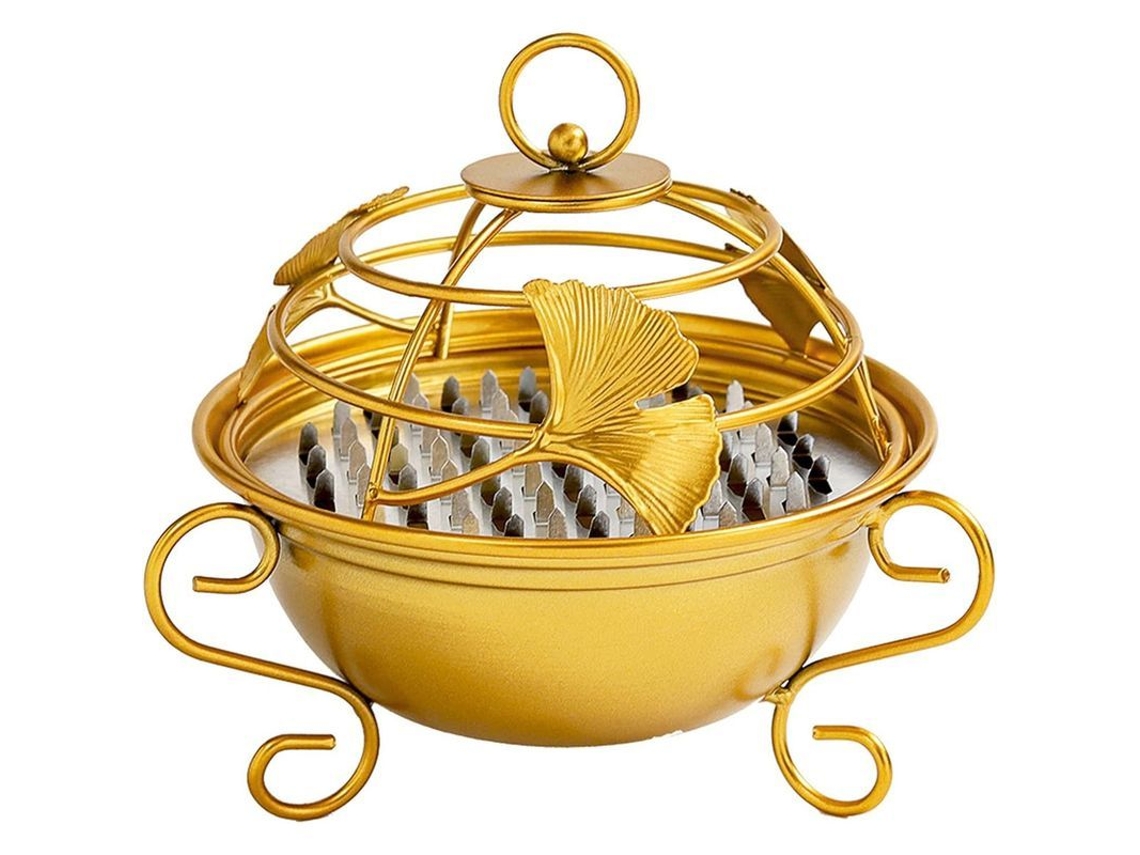 Suporte para Bobina Nova Line Folha de Ginkgo de Ferro para Casa Interior Verão