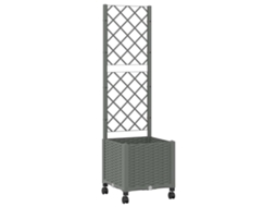 Conjunto 1 Cama Elevada Vidaxl Cinzento-claro Polipropileno (40 X 40 X 146 Cm)