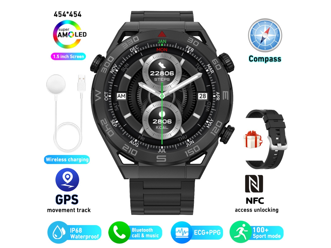 Smartwach OHPA DT ULTRA MATE (Android e IOS - preto)