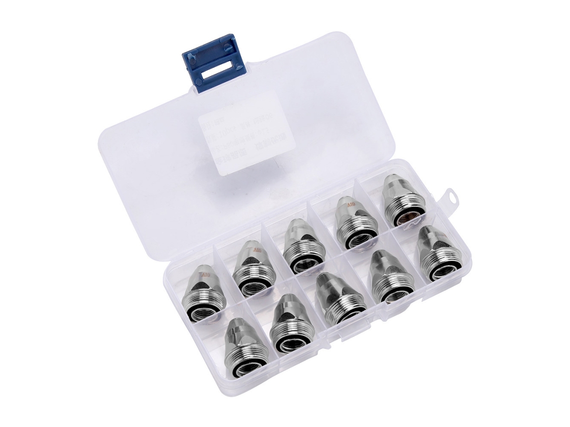 Conjunto de eletrodos e bicos para tocha de plasma P80, 20 peças (bico de 1,3 mm de espessura)