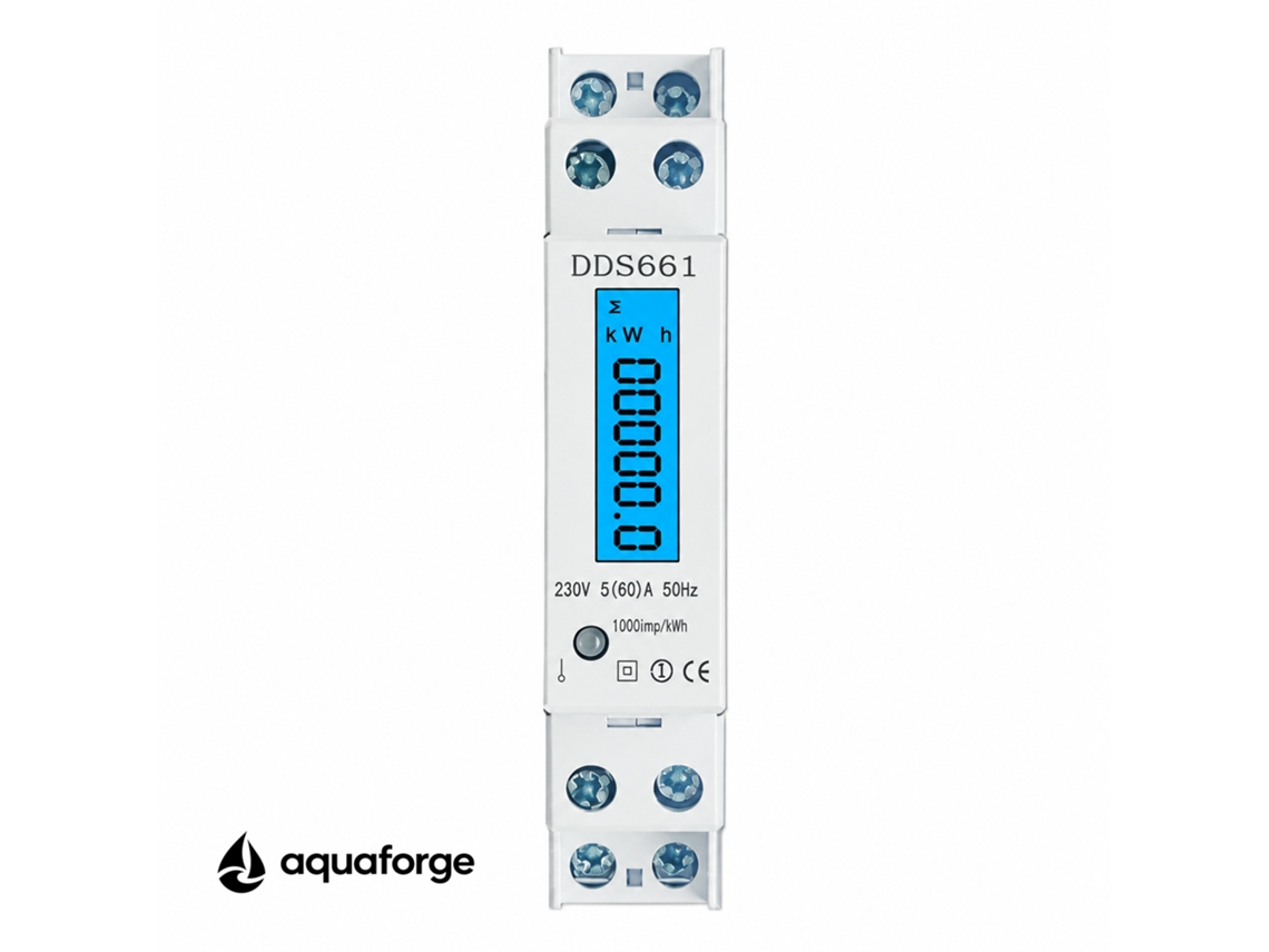 Medidor Elétrico Multifuncional Aquaforge Dds661 Com Medição Multifuncional E Rs485 Modbus Para Quadro Elétrico