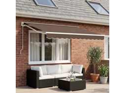 Vidaxl Toldo Retrátil Cinzento-acastanhado 3,5 X 2 M