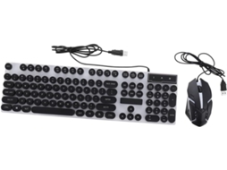 Conjunto De Teclado E Mouse Para Jogos Com Fio Usb, Design Retroiluminado, Ergonômico E Ambidestro.