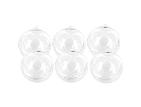 Bola Transparente Em Plástico Transparente 3 Cm X 6 Peças Megacrea Diy