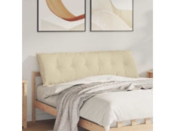 Vidaxl Travesseiro Para Costas Creme 160 X 19 X 50 Cm Tecido