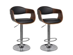 Bar Stool, Bar Stools Vidaxl Preto Couro Artificial (n/a)