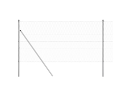 Conjunto 1 Cerca Para Jardim Vidaxl Prateado Aço (25 X 1,2 M)