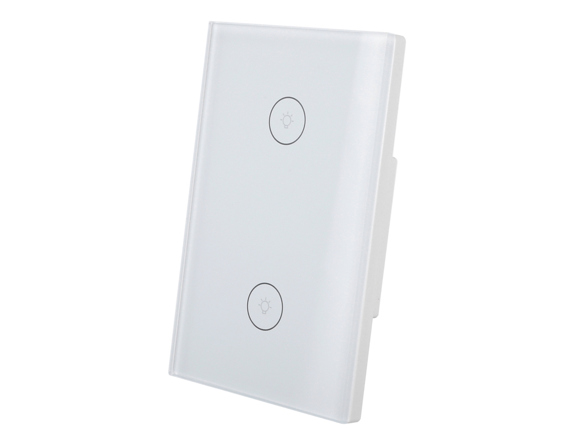 Interruptor Inteligente Wifi Com Toque, Controle Remoto Via App E Voz, Programável Tuya 10a 110-240v Branco