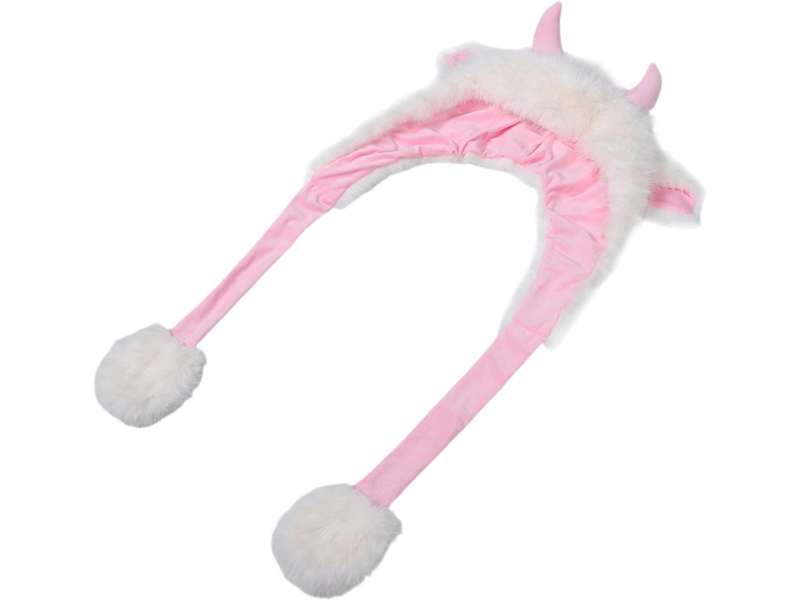 Gorro de Pelúcia com Chifres de Boi e Cachecol Embutido CHABERLU