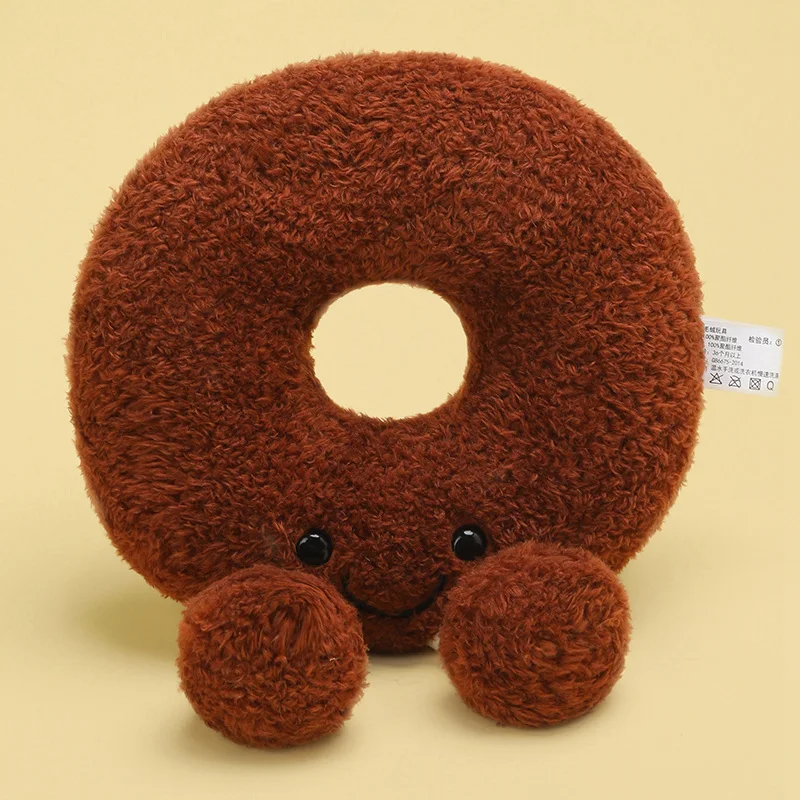 Brinquedo de Pelúcia da Série Confeitaria Almofada para Escritório Decoração para Casa MDUG (bagel de 20 Cm)