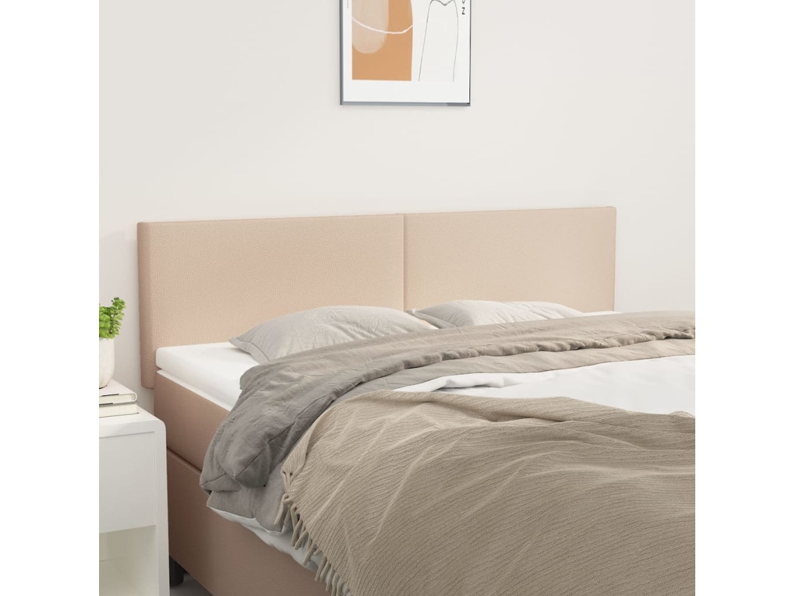 Vidaxl Cabeceiras Cappuccino 144x5x78/88 Cm Couro Artificial