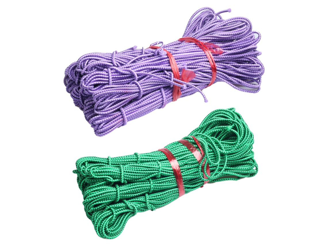 2Pcs Elásticos-Roxo Branco Verde Preto