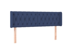 Cabeceira de Cama C/ Abas Tecido 147x16x78/88 Cm Azul MAISON EXCLUSIVE